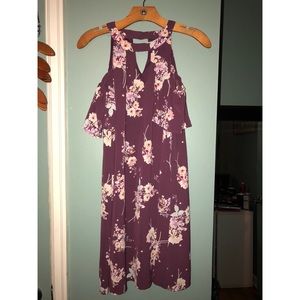 Cold Shoulder Floral Dress